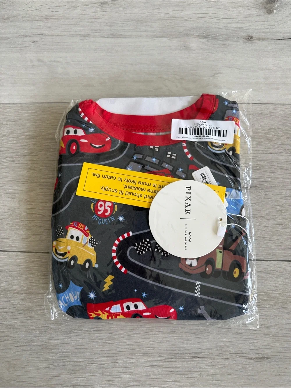 Little Sleepies Disney & Pixar Piston Cup LS 2 PC Pajama Set Multi 2T NWT IN PKG